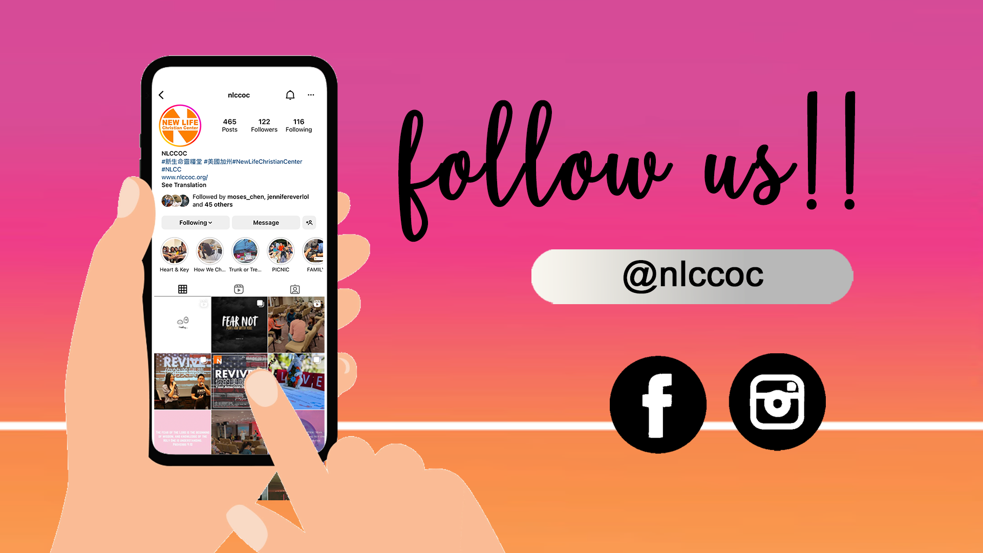 Follow Us on Social Media @nlccoc